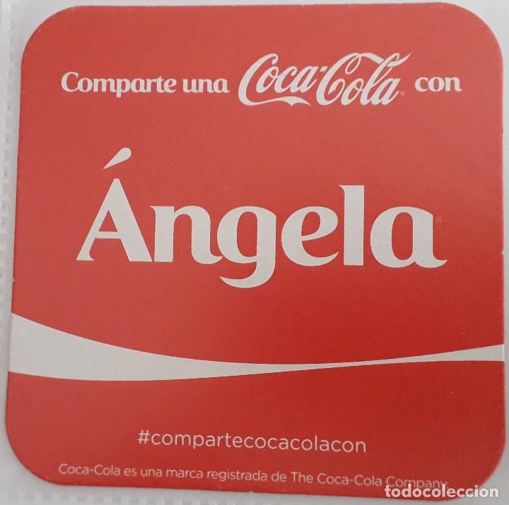 Collecting of Coca-Cola and Pepsi: posavasos de coca cola, comparte una coca cola con &Aacute;ngela.