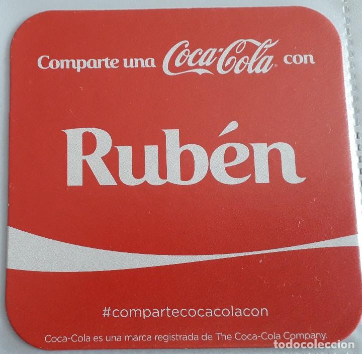Collecting of Coca-Cola and Pepsi: posavasos de coca cola, comparte una coca cola con Rub&eacute;n.