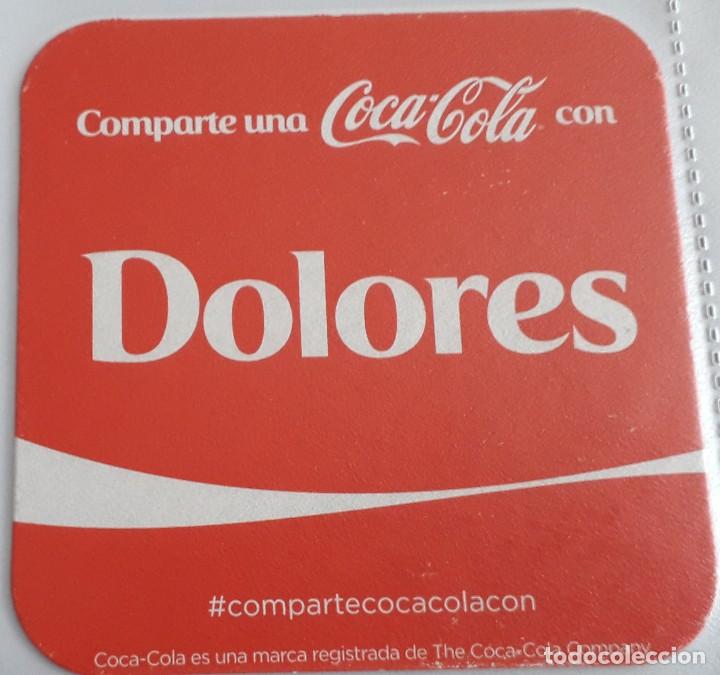 Collectionnisme de Coca-Cola et Pepsi: posavasos de coca cola, comparte una coca cola con Dolores.