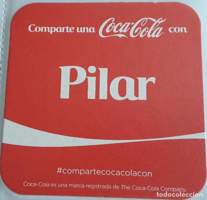 Collectionnisme de Coca-Cola et Pepsi: posavasos de coca cola, comparte una coca cola con Pilar.