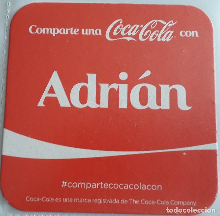 Collectionnisme de Coca-Cola et Pepsi: posavasos de coca cola, comparte una coca cola con Adri&aacute;n.