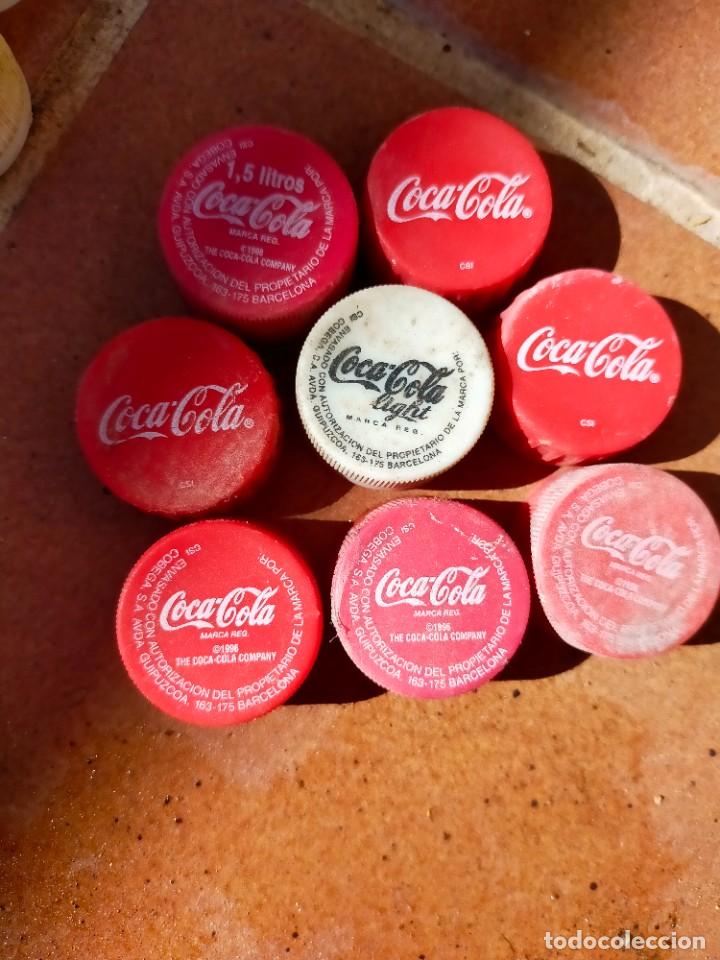 Sammeln von Coca-Cola und Pepsi: Lote antiguo tapon rosca botella plastico refresco gaseosa Coca Cola variados