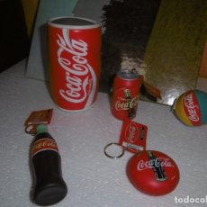 Coleccionismo de Coca-Cola y Pepsi: LOTE LLAVEROS Y ORIGINALES BLANDOS ESPUMA COCA-COLA.. Lote 325461693