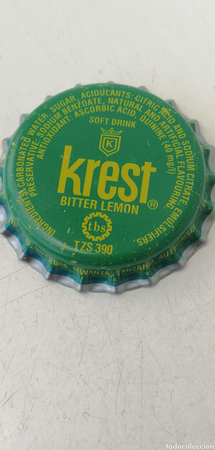 Colecionismo de Coca-Cola e Pepsi: CHAPA BOTTLE CAP TAPPI TAP&Oacute;N CORONA KREST BITTER LEMON (1). TANZANIA ---LOTE N. 3520---CARMANJO