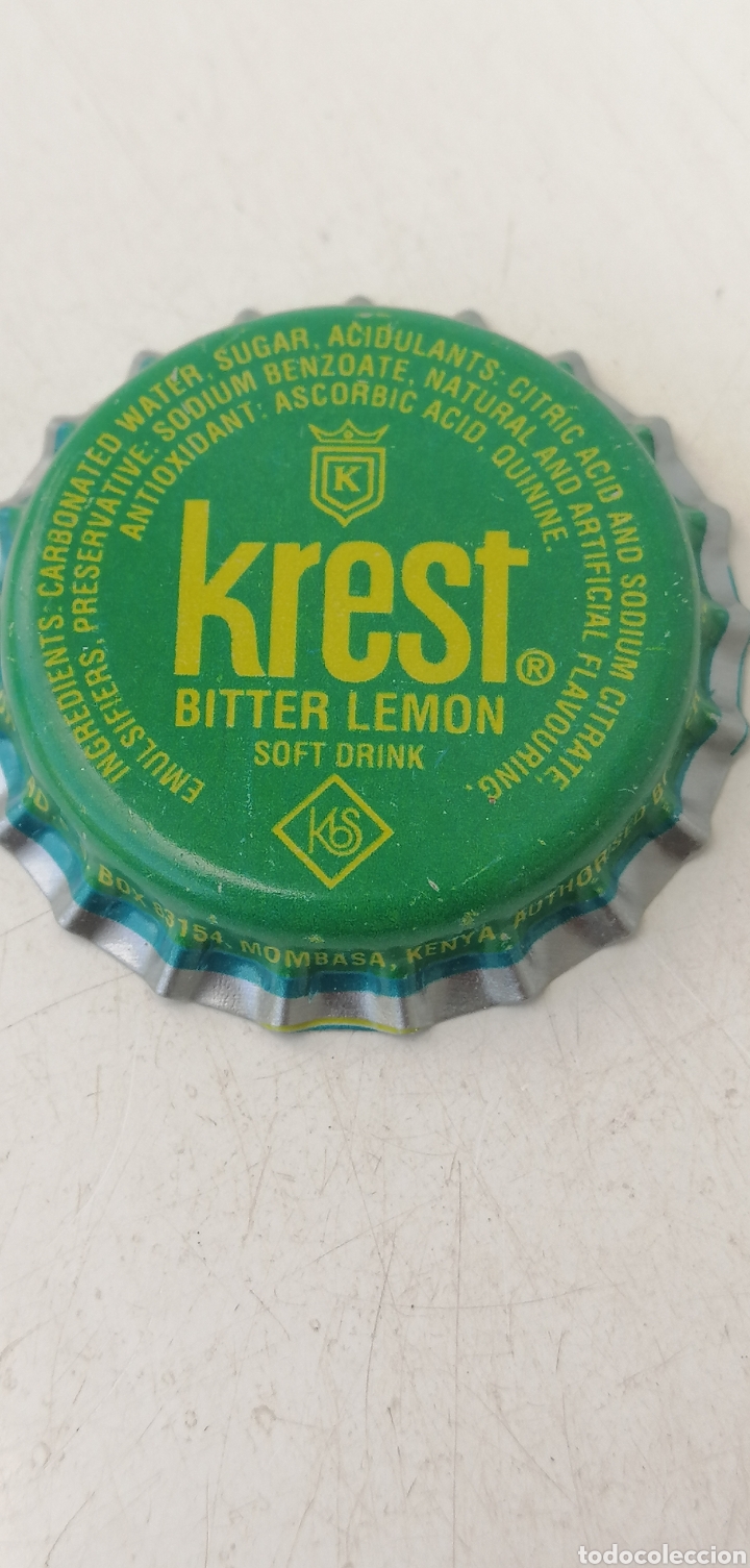 Colecionismo de Coca-Cola e Pepsi: CHAPA BOTTLE CAP TAPPI TAP&Oacute;N CORONA KREST BITTER LEMON (2). TANZANIA ---LOTE N. 3521---CARMANJO