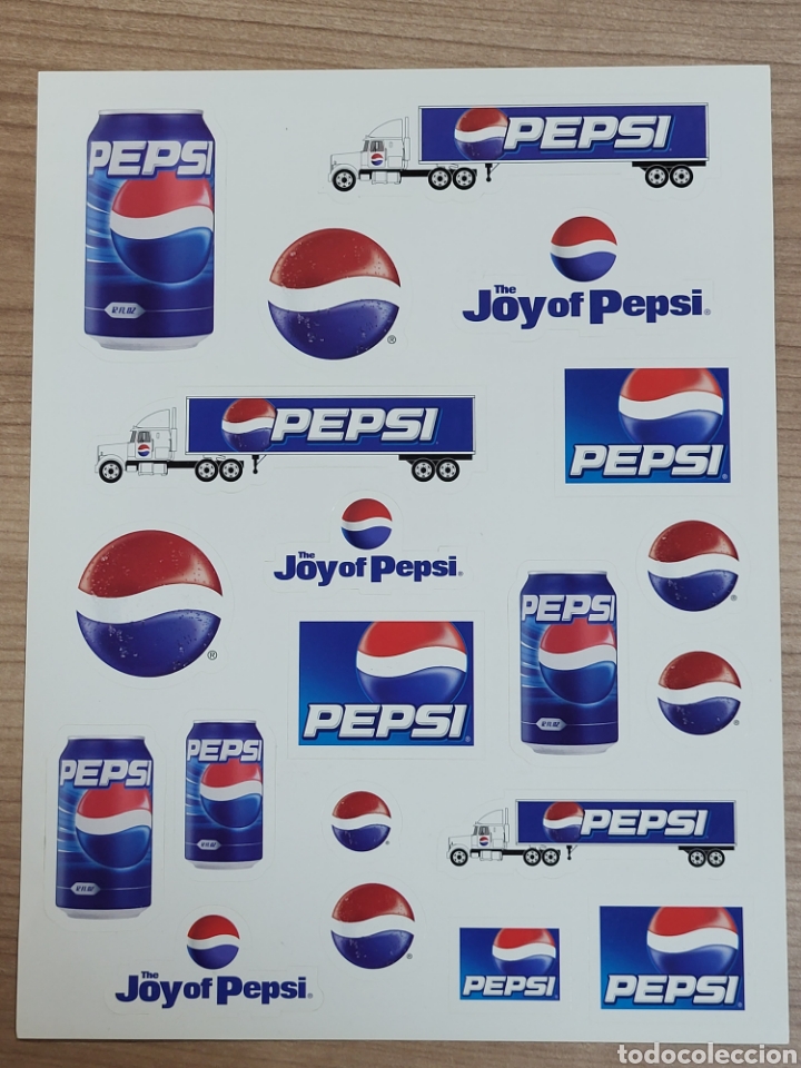 Collectionnisme de Coca-Cola et Pepsi: 20 PEGATINAS PUBLICITARIAS PEPSI . TAMA&Ntilde;O A 4