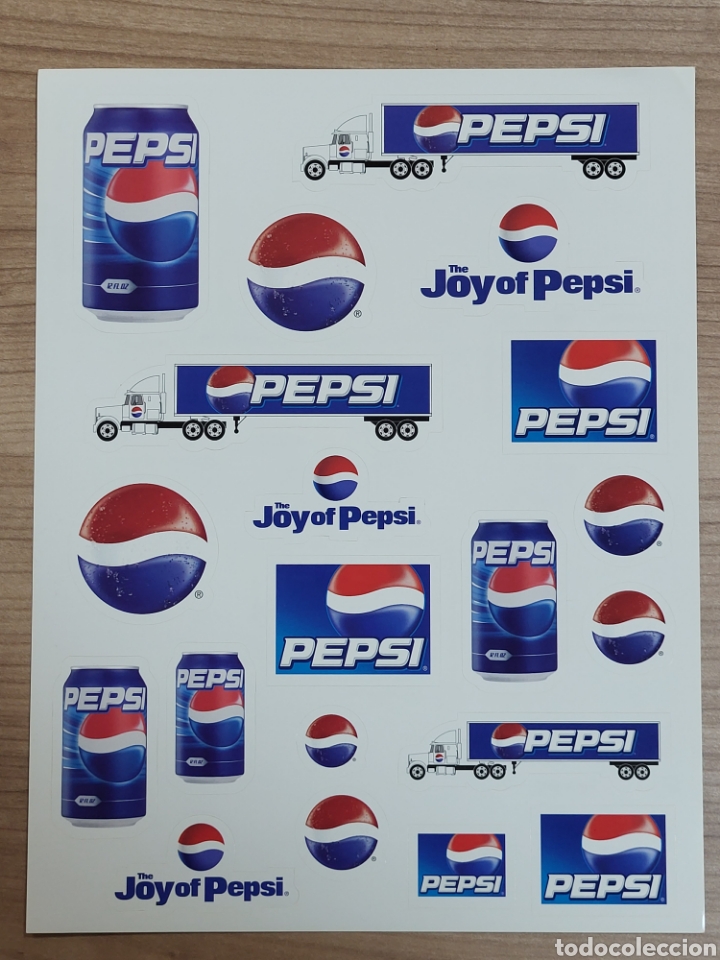 Collectionnisme de Coca-Cola et Pepsi: 20 PEGATINAS PUBLICITARIAS PEPSI . TAMA&Ntilde;O A 4