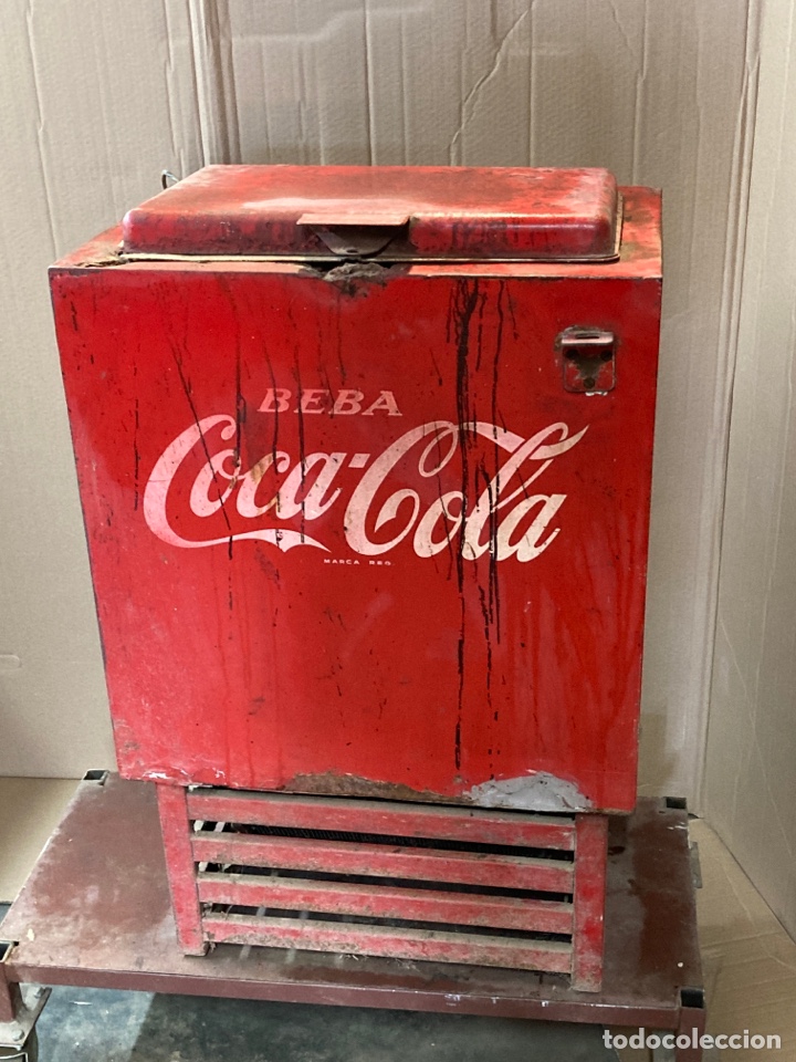 antigua nevera coca-cola enjoy original metal m - Compra venta en  todocoleccion