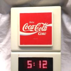 Coleccionismo de Coca-Cola y Pepsi: COCA COLA RELOJ PARED DIGITAL AÑOS 80, CORRIENTE 220 V FUNCIONA. MED. 30 X 42 CM