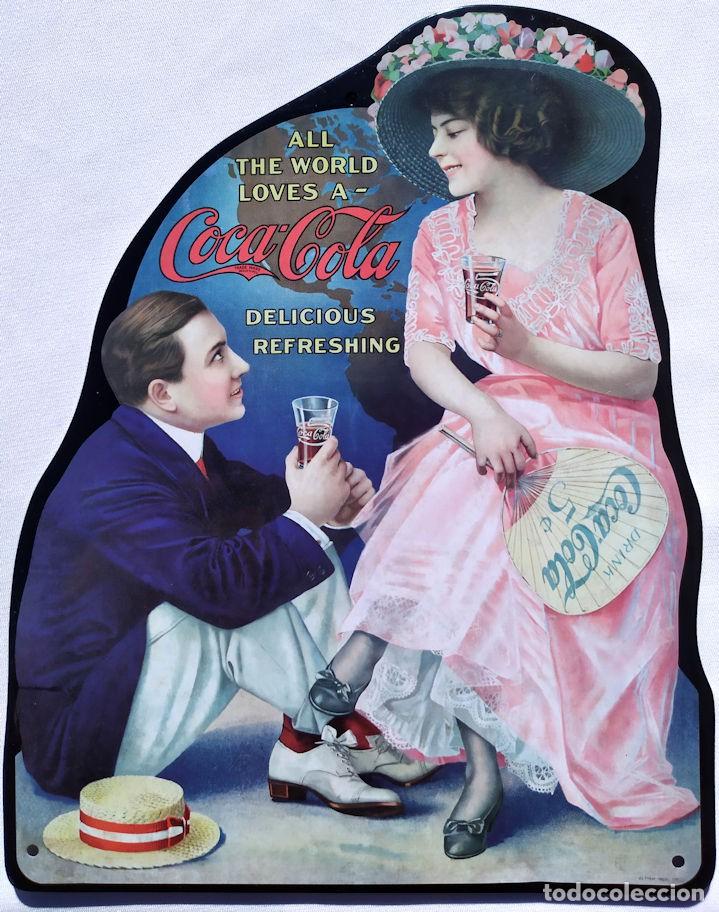Collezionismo di Coca-Cola e Pepsi: Placa, Cartel o Chapa met&aacute;lica de CocaCola/Coca Cola de Planeta DeAgostini, Todo el mundo ama a...