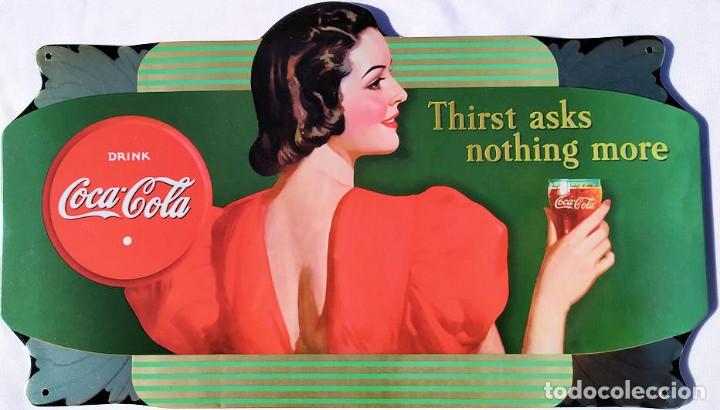 Collezionismo di Coca-Cola e Pepsi: Placa, Cartel o Chapa met&aacute;lica de CocaCola/Coca Cola de Planeta DeAgostini, La sed no pide nada m&aacute;s