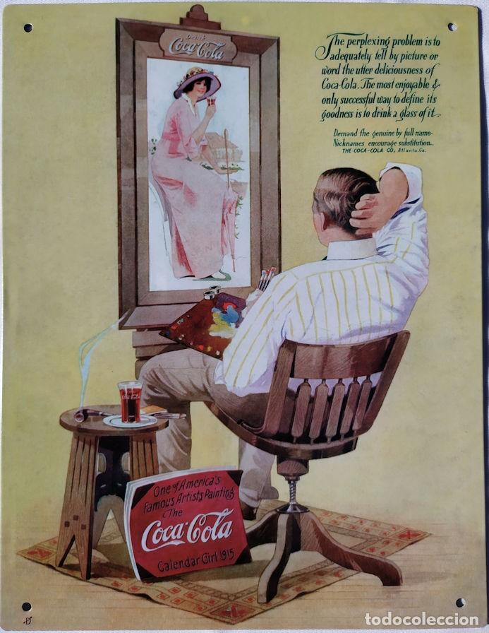 Colecionismo de Coca-Cola e Pepsi: Placa, Cartel o Chapa met&aacute;lica de CocaCola/Coca Cola de Planeta DeAgostini, Artista reposando