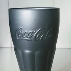 Coleccionismo de Coca-Cola y Pepsi: VASO CRISTAL TINTADO EN PLATA DE “COCA-COLA”. MUY RARO