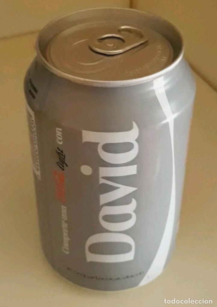 Sammeln von Coca-Cola und Pepsi: Lata llena de Coca-Cola Light. David. Colecci&oacute;n Nombres.
