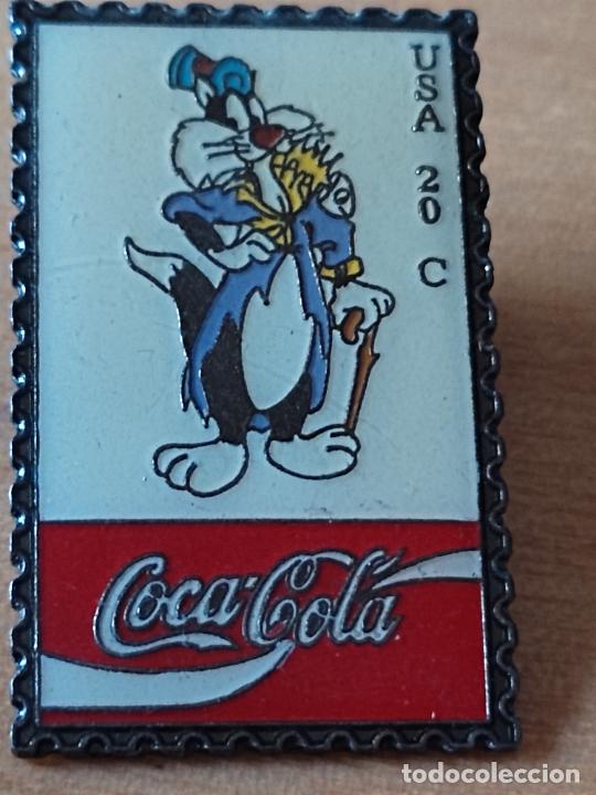 Collecting of Coca-Cola and Pepsi: COCA COLA PIN PINCHO SELLO 20 C GATO SILVESTRE 3,3 CM GOTA ALTO