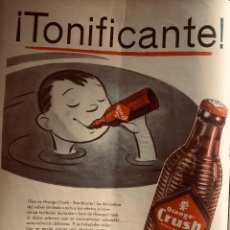 Coleccionismo de Coca-Cola y Pepsi: PUBLICIDAD EN PRENSA DE REFRESCOS ORANGE - CRUSH. ORIGINAL AÑO 1954. GRAN TAMAÑO: 26 X 36 CM.. Lote 347635208