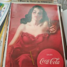 Coleccionismo de Coca-Cola y Pepsi: POSTER LA MUJER DE ROJO DRINK COCA-COLA BEBA COCA-COLA COCA COLA