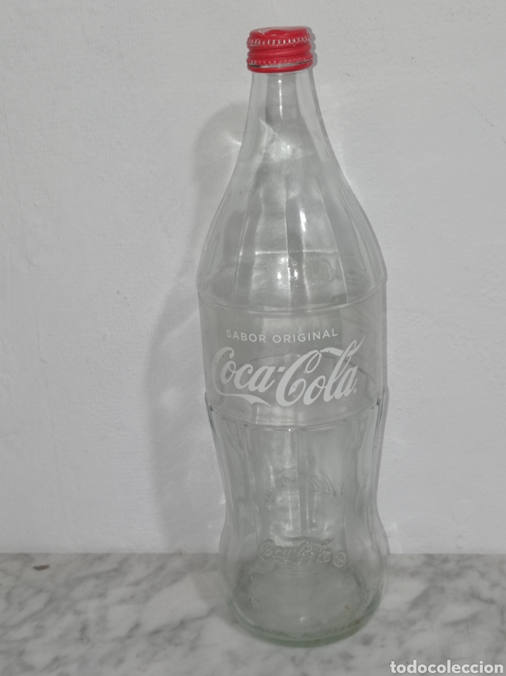 botella cristal coca-cola 1 litro con tapón. se - Compra venta en  todocoleccion