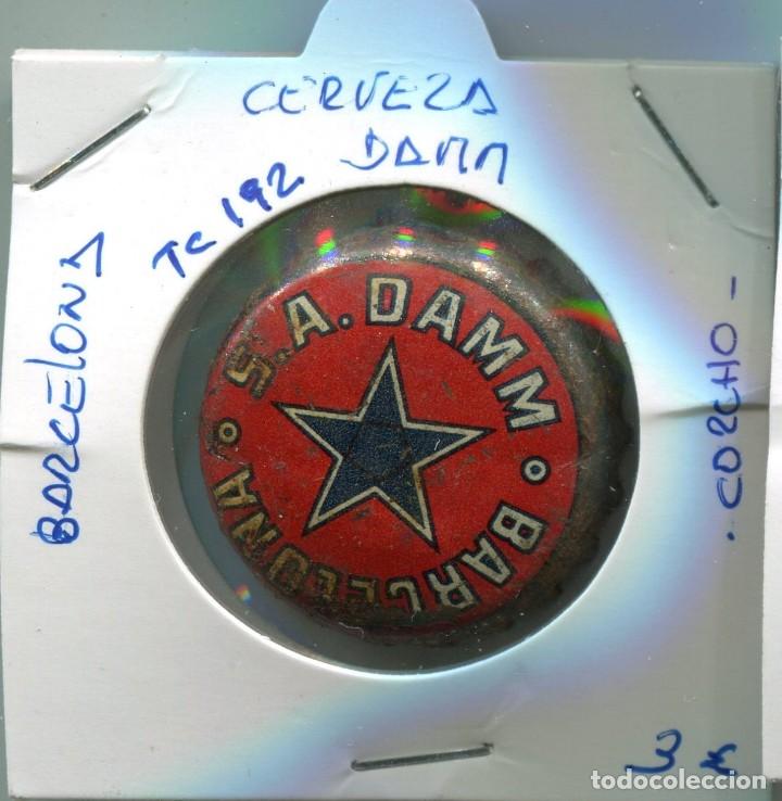 Collecting of Coca-Cola and Pepsi: TAPON CORONA DE DERVEZA DAMM . BARCELONA ( CORCHO ) ( TC192 )