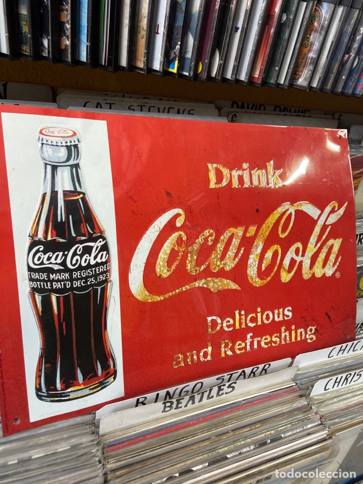 Coleccionismo de Coca-Cola y Pepsi: Cartel Coca Cola con relieve - Foto 3