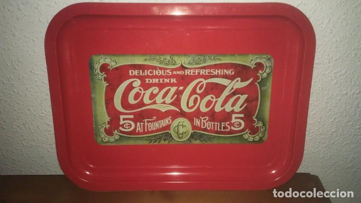 Collecting of Coca-Cola and Pepsi: Coca Cola - Bandeja met&aacute;lica promocional - 27x35 cm
