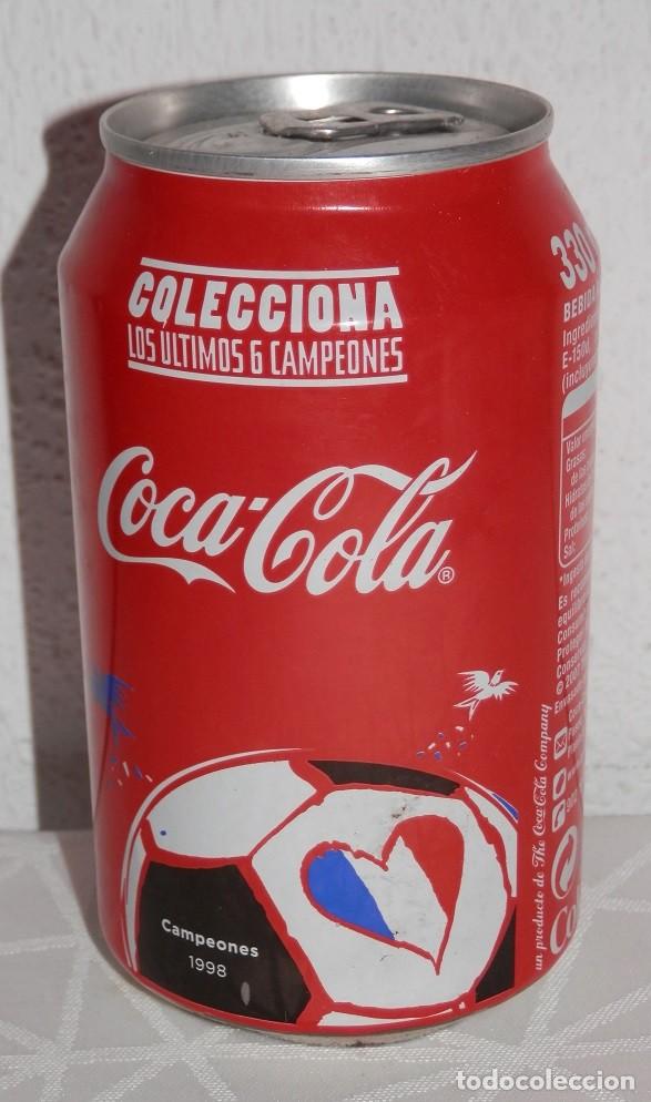 Collecting of Coca-Cola and Pepsi: UNA LATA DE COCA COLA LOS ULTIMOS 6 CAMPEONES- FRANCIA