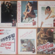 Coleccionismo de Coca-Cola y Pepsi: COCA-COLA LIGHT 6X ORIGINAL 1980S/90S SPAIN ADVERTS ADS COKE ADVERTISING PROMO PUBLICIDAD ANUNCIOS. Lote 366631781