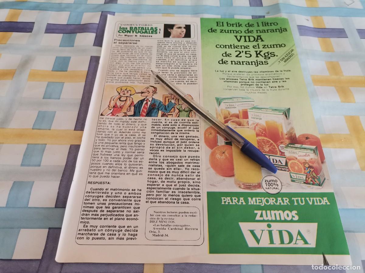 Colecionismo de Coca-Cola e Pepsi: ZUMO ZUMOS VIDA ANUNCIO PUBLICIDAD REVISTA 1984