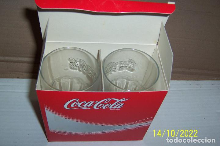 Colecionismo de Coca-Cola e Pepsi: COCA COLA CAJA CON 2 VASOS DE CRISTAL MERCHANDISING ( OBJETOS PROMOCIONALES )