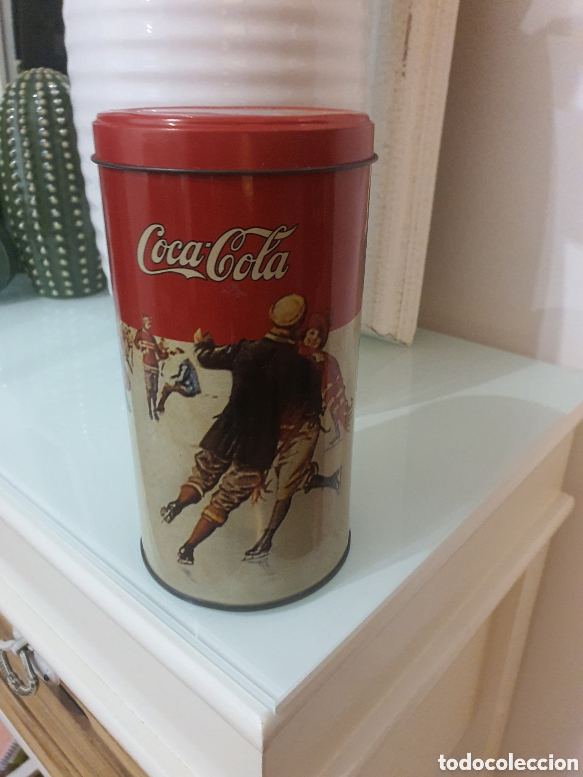Colecionismo de Coca-Cola e Pepsi: bote de lata publicitario coca cola.