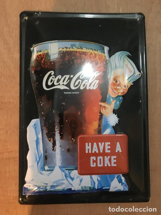 Coleccionismo de Coca-Cola y Pepsi: chapa Coca Cola, 30 x 20 cm - Foto 1