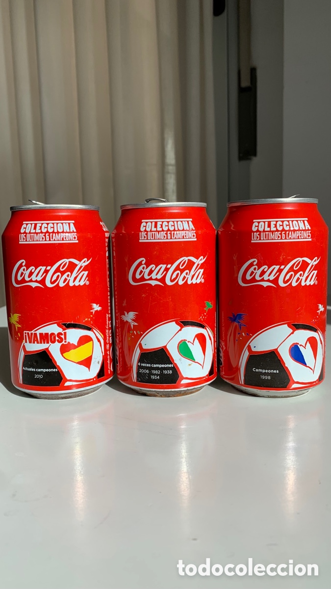 Collezionismo di Coca-Cola e Pepsi: LOTE 3 LATAS COCA COLA , ULTIMOS 6 CAMPEONES, FIFA WORLD CUP BRASIL
