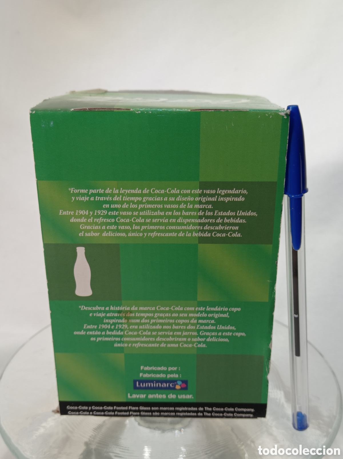 Coleccionismo de Coca-Cola y Pepsi: VASO DE COLECCI&Oacute;N COCA-COLA VERDE LUMINARC - Foto 3