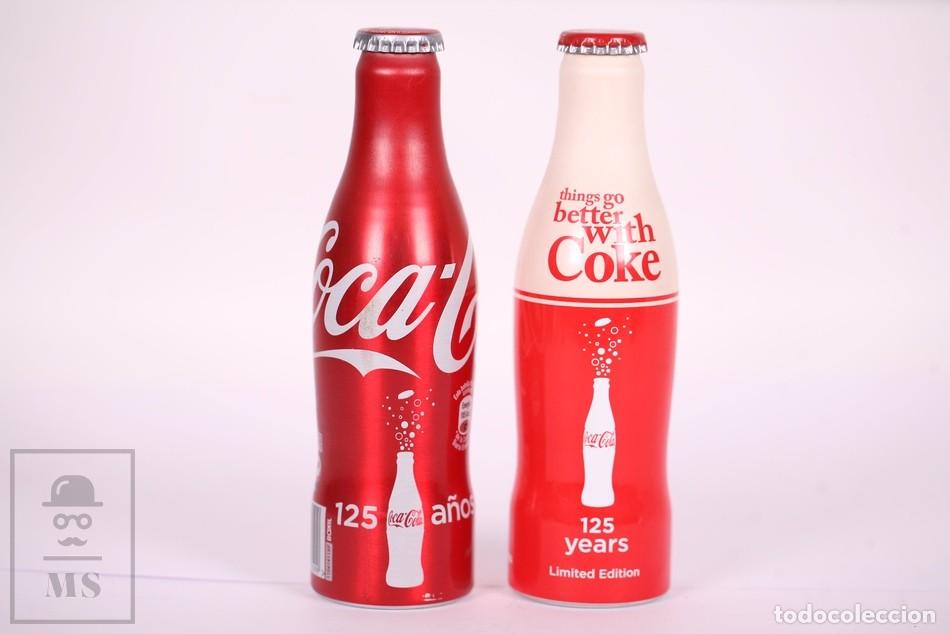 Colecionismo de Coca-Cola e Pepsi: Set de 2 Botellas Coca Cola/ Coke 125 A&ntilde;os/ Years 250 ml- Edici&oacute;n Limitada- 2011/ 12 Llena Sin Abrir