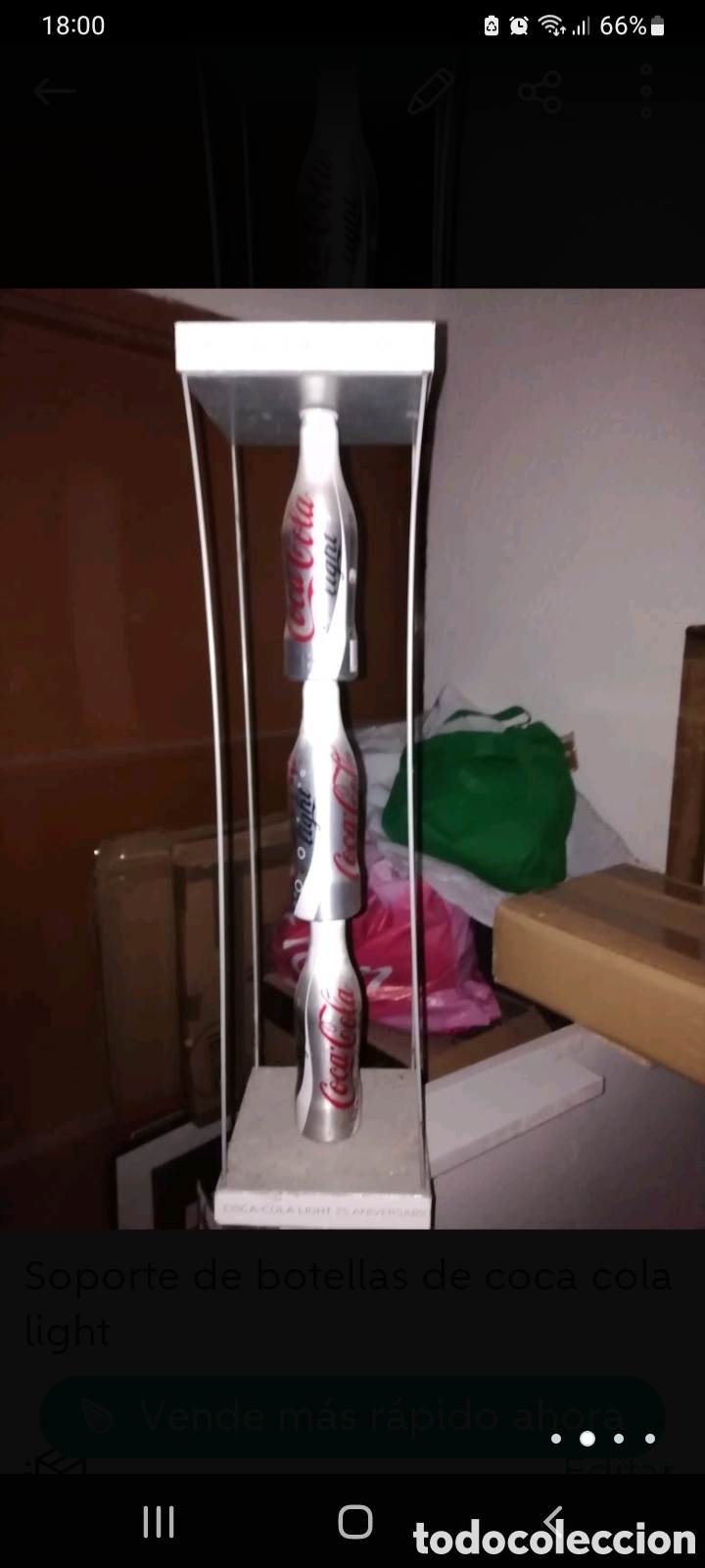 Coleccionismo de Coca-Cola y Pepsi: Soporte con botellas de coca cola - Foto 3
