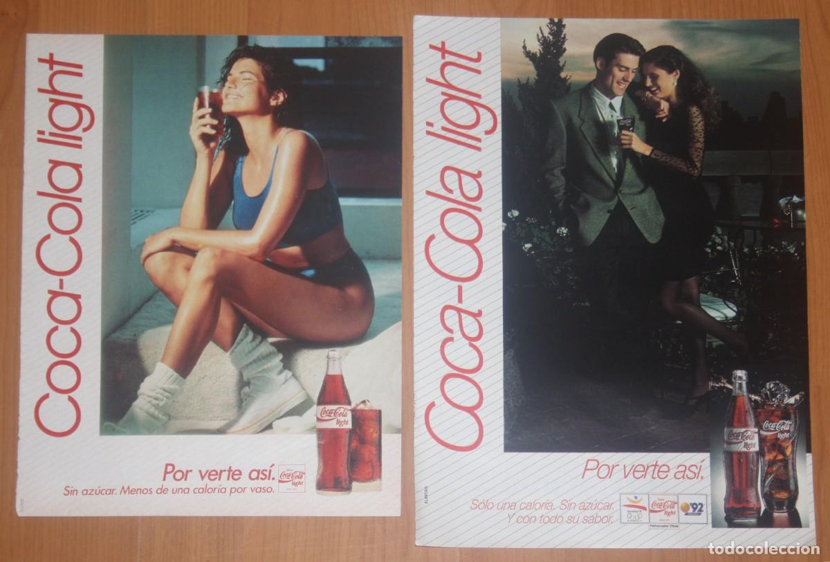 Collecting of Coca-Cola and Pepsi: COCA-COLA LIGHT 2x Original 1980s/90s Spain Adverts ADS Coke Advertising publicidad anuncios