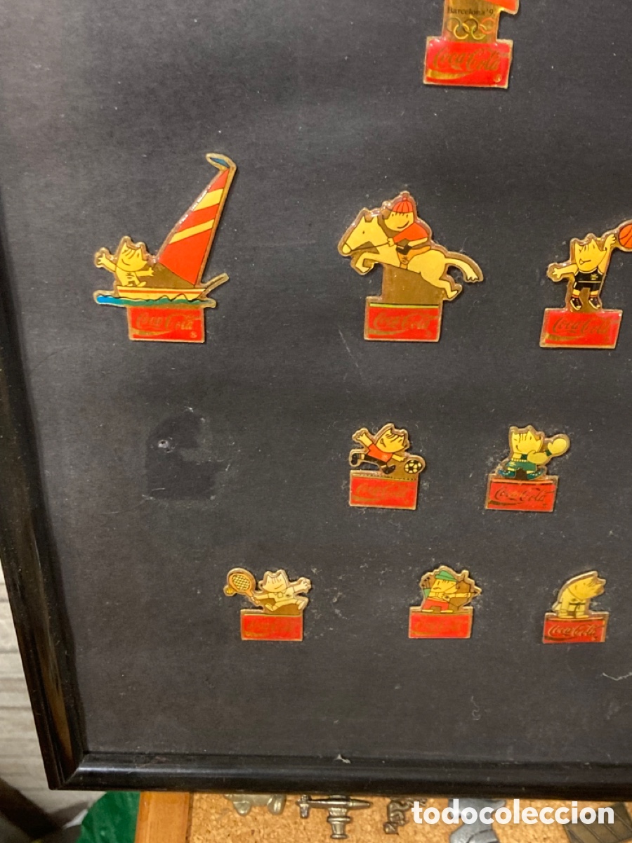 Coleccionismo de Coca-Cola y Pepsi: Cuadro de pins de la Expo 92, Coca Cola - Foto 4