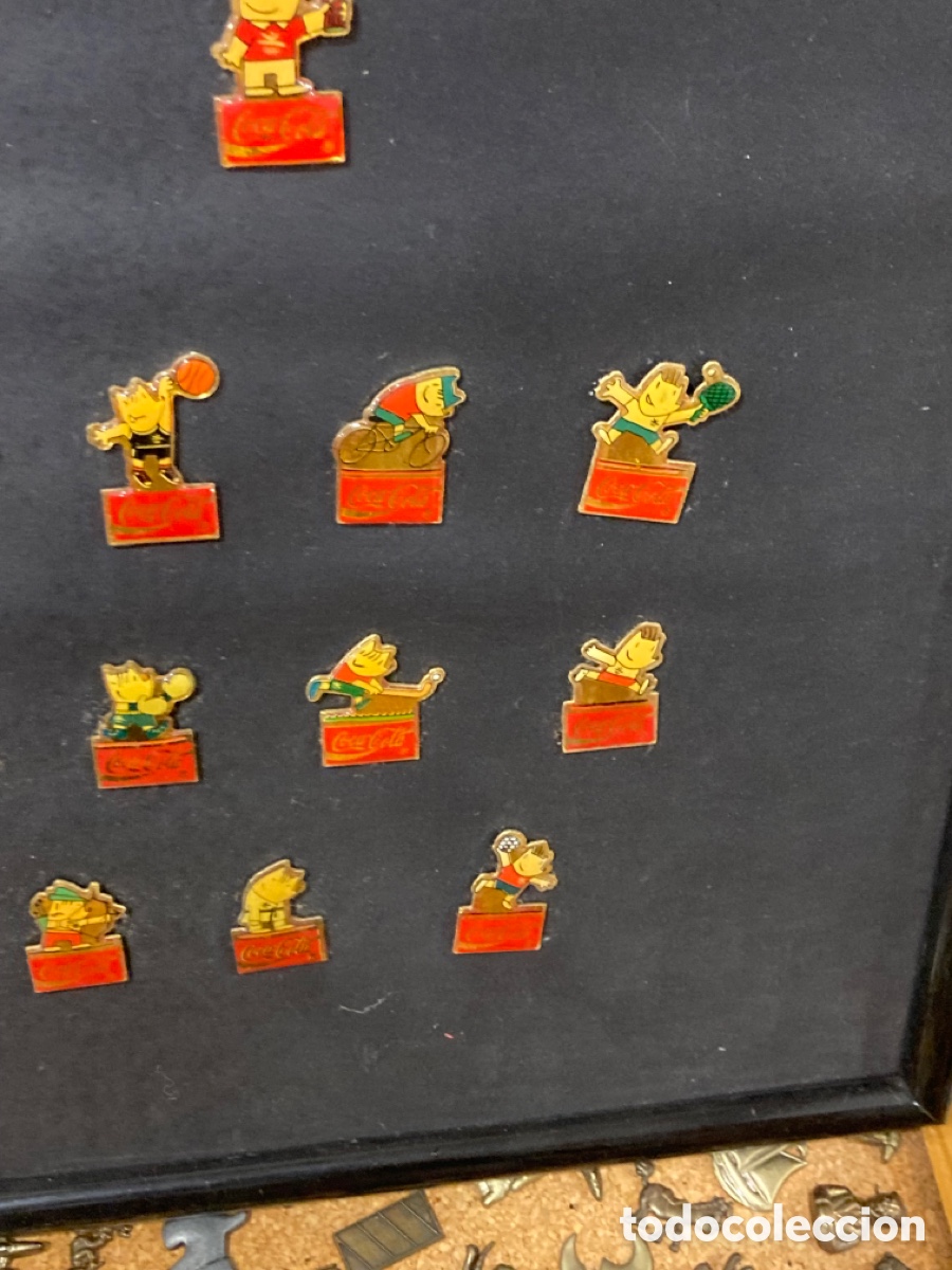 Coleccionismo de Coca-Cola y Pepsi: Cuadro de pins de la Expo 92, Coca Cola - Foto 5