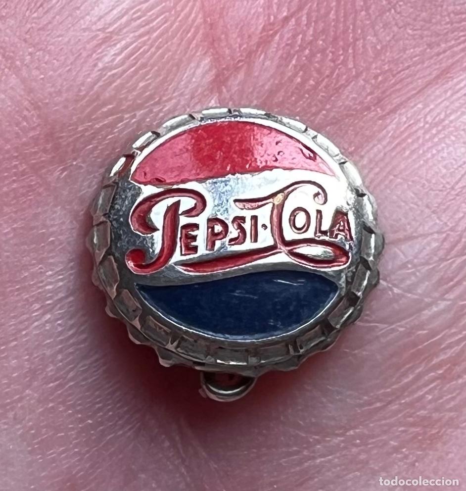 Sammeln von Coca-Cola und Pepsi: Antigua insignia imperdible de Pepsi Cola - A&ntilde;os 50/60