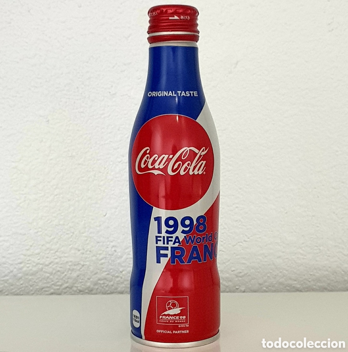 Coleccionismo de Coca-Cola y Pepsi: Botella Coca Cola - France - Edici&oacute;n Limitada - Fifa World Cup 1998 - Aluminio - (Vac&iacute;a)
