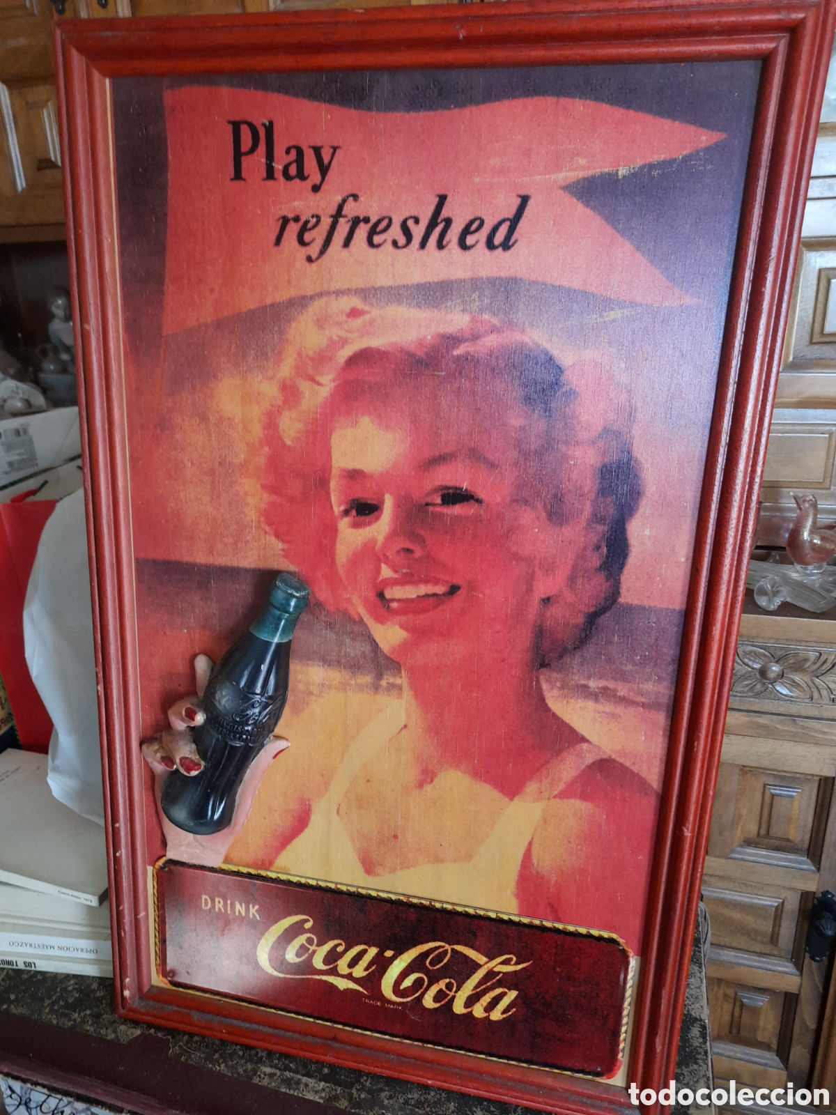 Coleccionismo de Coca-Cola y Pepsi: Antiguo cartel de Coca Cola - Foto 2