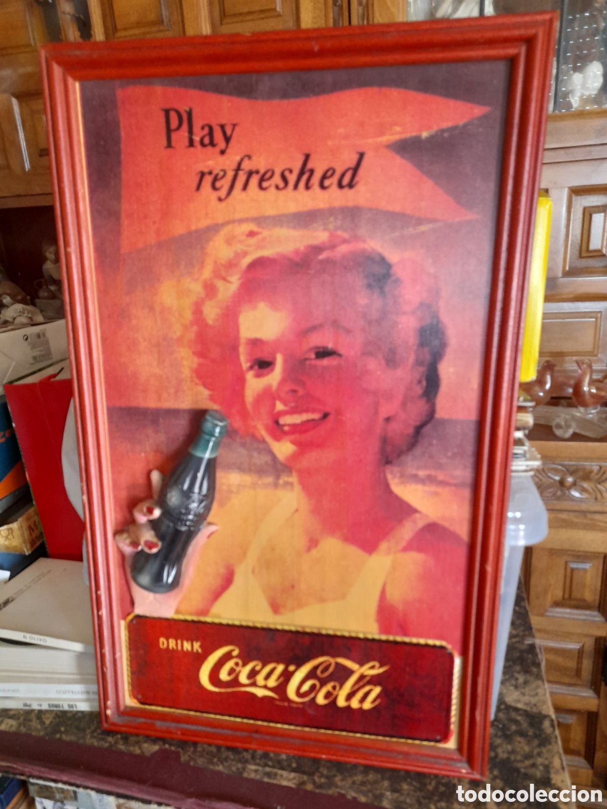 Coleccionismo de Coca-Cola y Pepsi: Antiguo cartel de Coca Cola - Foto 1