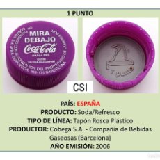 Collezionismo di Coca-Cola e Pepsi: TAPON CORONA CAPSULA CHAPA ROSCA PLÁSTICO REFRESCO COCA-COLA (MIRA DEBAJO) DE BARCELONA (ESPAÑA)