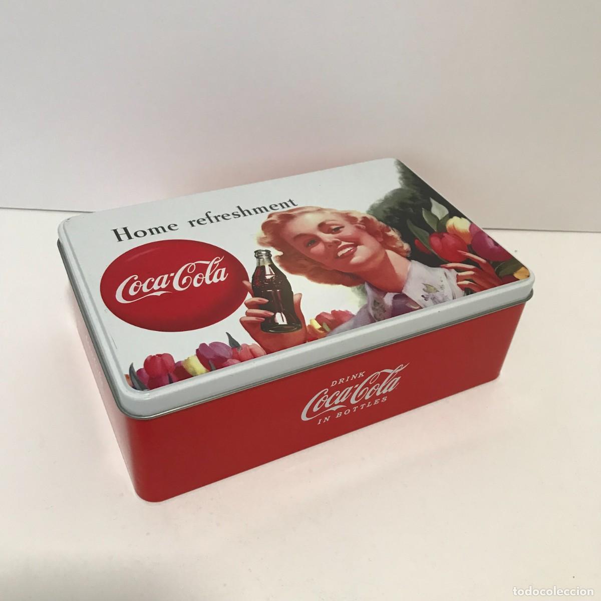 Collecting of Coca-Cola and Pepsi: CAJA METAL COCA-COLA, COCACOLA, 20X13X7 CMS