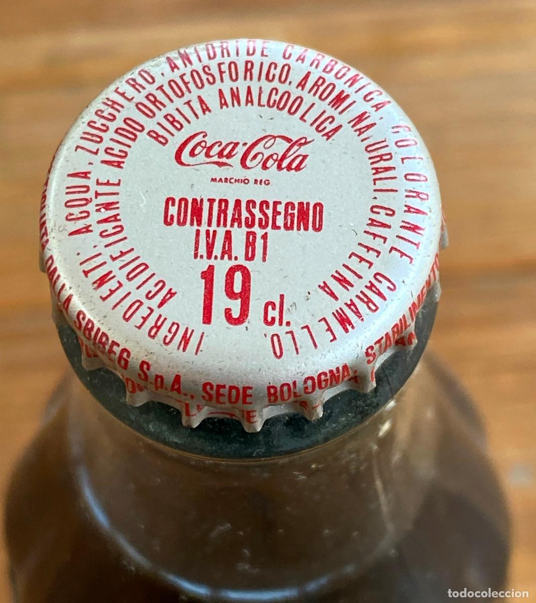 Collecting of Coca-Cola and Pepsi: BOTELLA DE COCA-COLA 19CL, BOLOGNA (ITALIA), SIN ABRIR, MIDE 18 CMS.