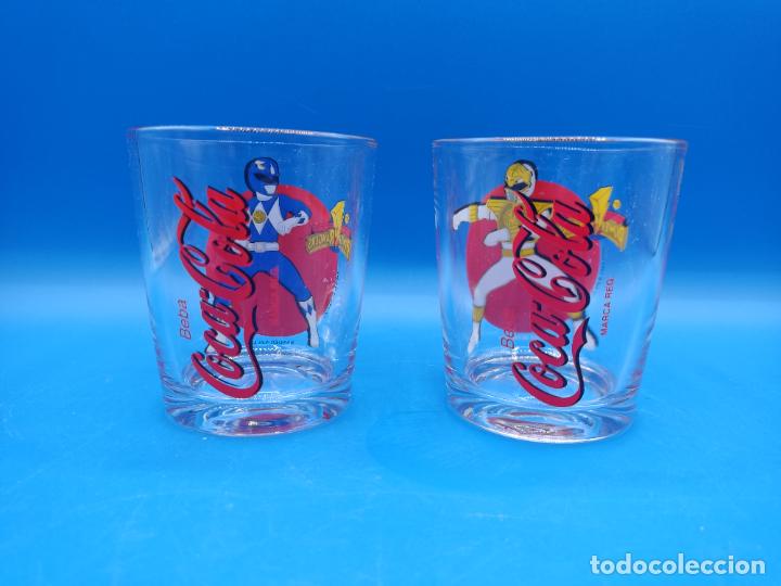 Coleccionismo de Coca-Cola y Pepsi: LOTE DE 2 VASOS DE COCA COLA DE LOS POWERS RANGERS - Foto 4