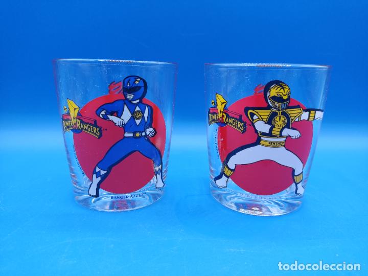 Coleccionismo de Coca-Cola y Pepsi: LOTE DE 2 VASOS DE COCA COLA DE LOS POWERS RANGERS - Foto 1