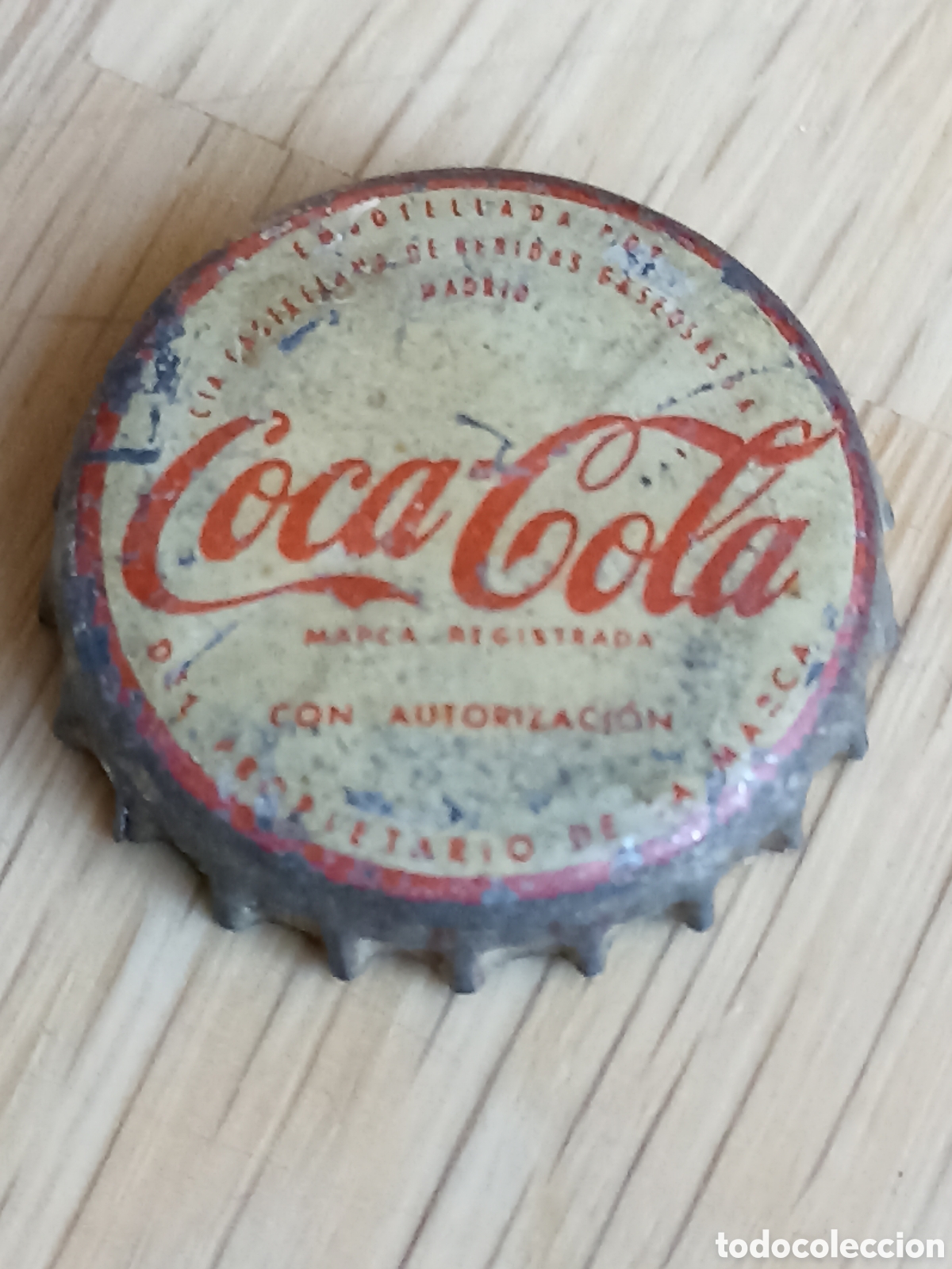 Collectionnisme de Coca-Cola et Pepsi: Chapa tap&oacute;n corona Coca cola antiguo corcho