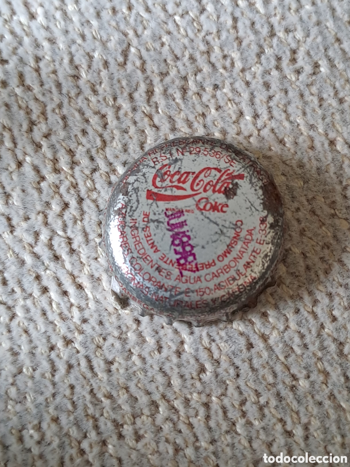 Collectionnisme de Coca-Cola et Pepsi: TAPON CORONA CHAPA A&Ntilde;OS 80 REFRESCO COCA COLA BOTTLE
