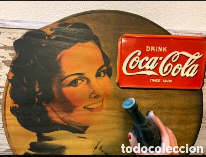 Coleccionismo de Coca-Cola y Pepsi: Publicidad cocacola madera - Foto 3